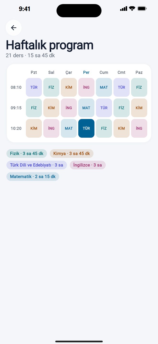 Haftalık program